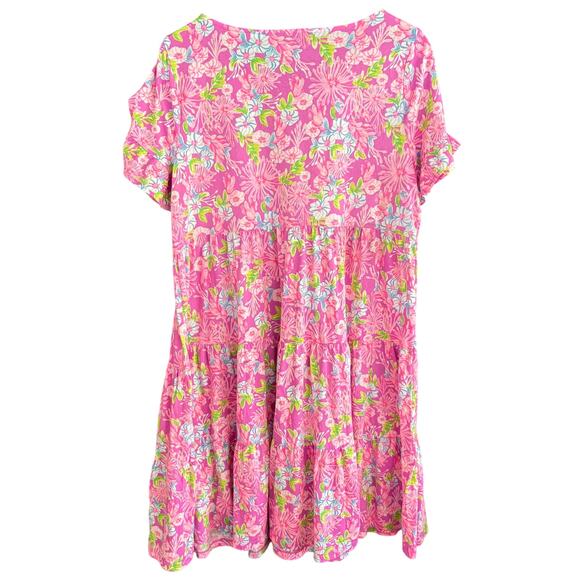 Lilly Pulitzer Jodee Swing Dress XXS NWOT Amythest Moms the Word Floral Tiered - Picture 6 of 10